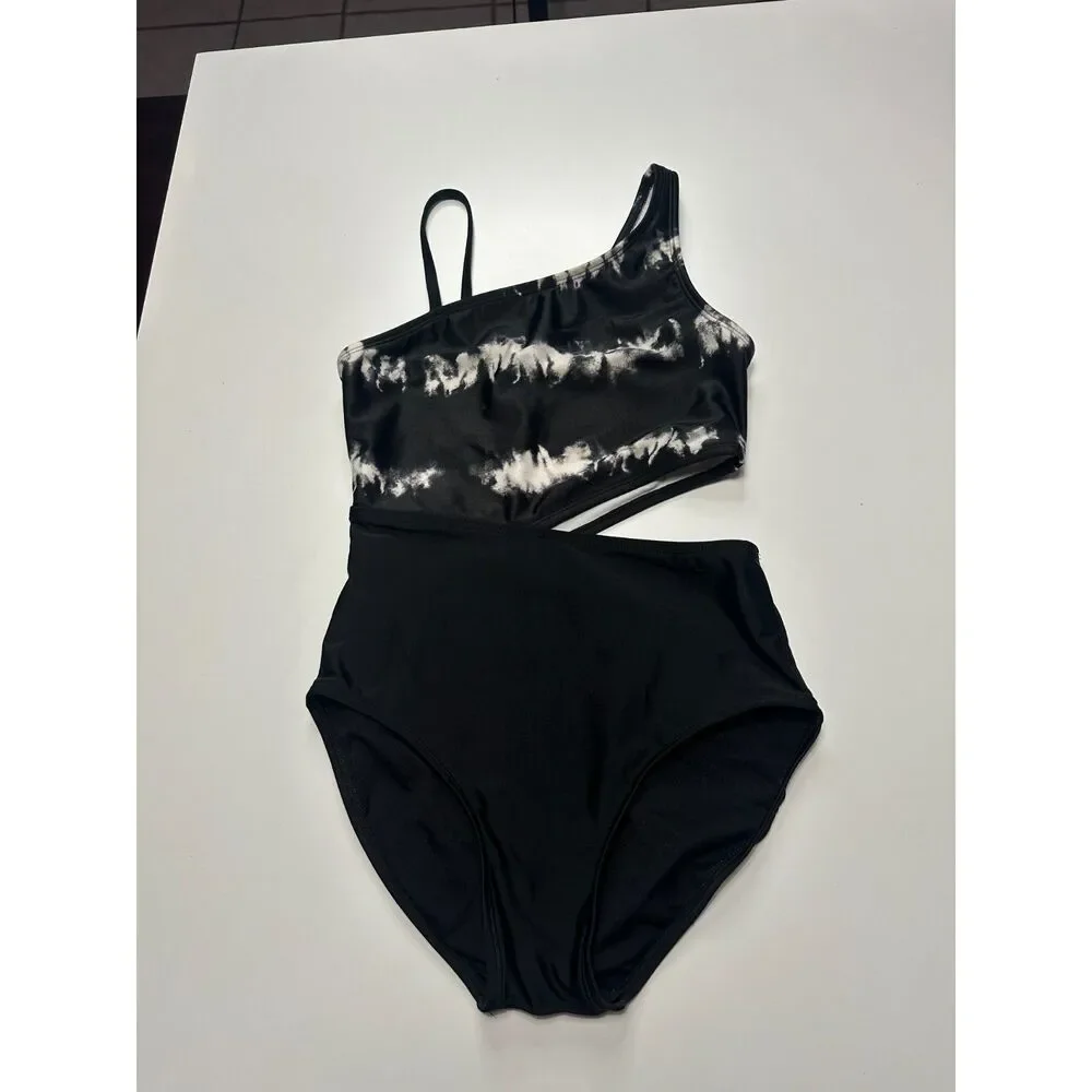 More than Magic girls One Piece Swimsuit Black  Large 10 12